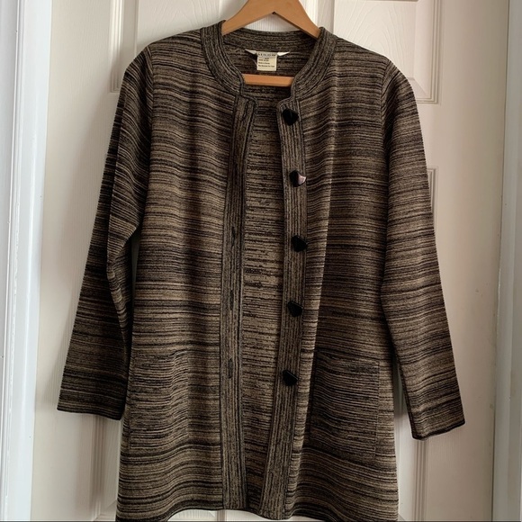 Misook Black and Tan Button Down Blazer - Picture 11 of 17